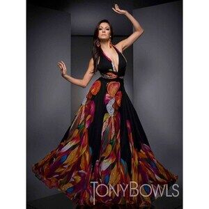 Tony Bowls Evenings Prom Dress TBE21036 Black/Multi
